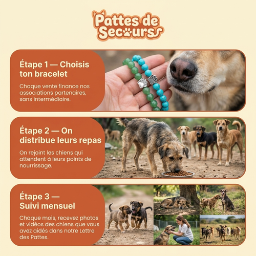 Bracelet Fuchsia — Pattes de Secours